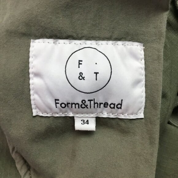 Form & Thread Mens 34 Organic Cotton Olive Elastic Waist Pants Portugal - Picture 9 of 10